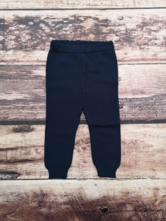 LEGÍNY IOBIO MERINO pletené - tmavě modrá