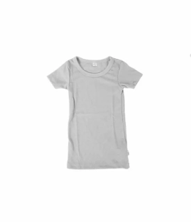 Merino/hedvábí tričko IoBio, KR - Light grey