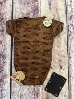 Rostoucí celoroční MERINO/HEDVÁBÍ body Lambio, KR - Ježci skořicoví