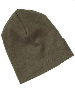 Merino/hedvábí dvouvrstvá čepice Engel - Oliva