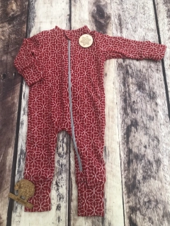 Rostoucí zimní MERINO overal Lambio, DR - Červený kaleidoskop