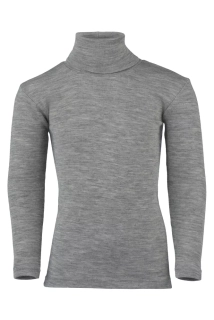 Dětský merino/hedvábí rolák Engel, DR - Šedý