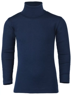 Dětský merino/hedvábí rolák Engel, DR - Tmavě modrý