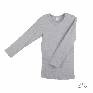 Merino/hedvábí tričko IoBio, DR - Light grey