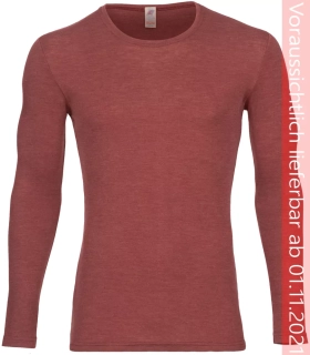 Pánské merino/hedvábí tričko Engel, DR - Měděné