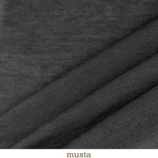 Celoroční MERINO metráž - Light _ Černá (musta)