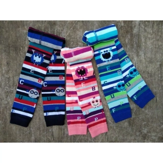 Bavlněné dětské legíny Trepon - Abeceda (lososová)