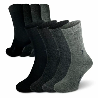 Northman - Gunnar  společenské merino 4 pack šedá