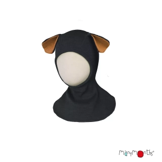 Merino kukla s oušky Puppy ManyMonths - Foggy Black