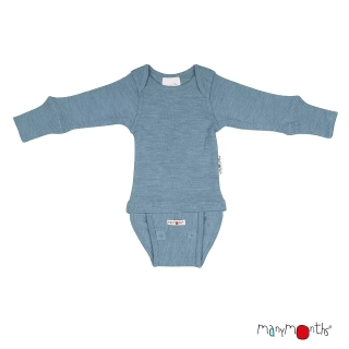 Merino body/tričko ManyMonths - Blue Mist
