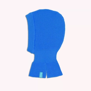 Merino pletená kukla Paterns - Modrá