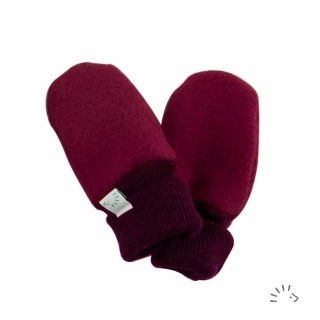 Vlněné rukavičky Iobio - bordó