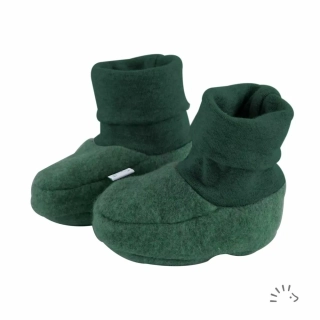 Merino-fleece capáčky Iobio - tmavě zelené