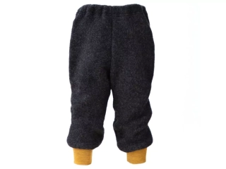 Merino fleece kalhoty Engel - černá/šafrán