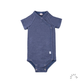 Merino/hedvábí ZAVINOVACÍ body Iobio, kr. rukáv - Oceán melanž