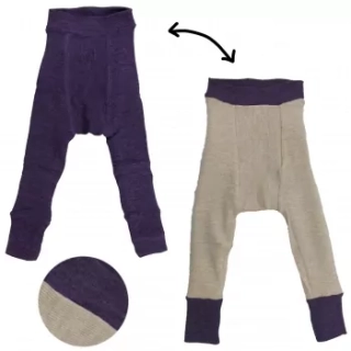 Merino longies ManyMonths - Dusty Grape/Toasted Coconut