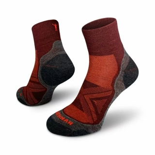 Northman - Run merino Pro Mid - červené
