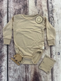 Rostoucí letní MERINO body Lambio, DR - Pískové*