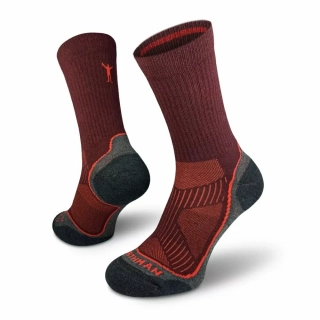 Northman - Trek SILVER merino light - červené