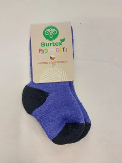 Surtex merino ponožky BABY - fialové 10 -11 cm