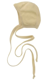 Merino/hedvábí čepice Engel zavazovací - Natur