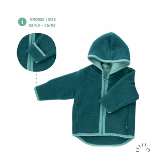 Bunda Iobio merino fleece - emerald