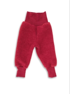 Merino fleece kalhoty Engel - Červená jaspis