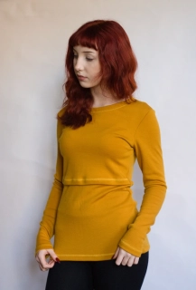 Dámské zimní MERINO kojící tričko ZM Basic, DR - Okr