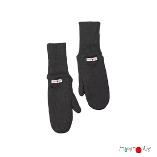 Merino rukavice s palcem ManyMonths - Foggy black