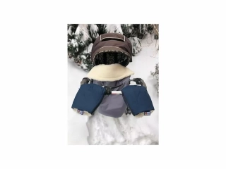 Merino rukavice na kočárek - tmavě modré