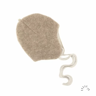 Čepice Iobio merino-fleece zavazovací - Písková
