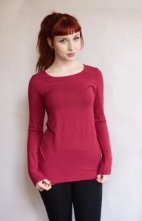 Dámské bambusové tričko ZM Basic, DR - Vínové