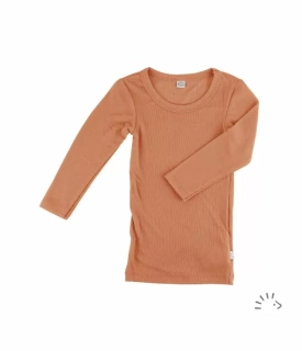 Merino/hedvábí tričko Iobio, DR - Cinnamon