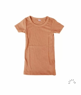 Tričko Iobio merino/hedvábí, KR - Cinnamon
