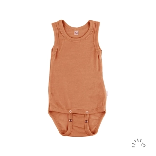 Merino/hedvábí body/tílko IoBio - Cinnamon