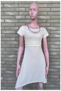 Kojicí šaty Amalie modal - CREAM