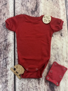 Rostoucí celoroční MERINO/HEDVÁBÍ body Lambio, KR - Červené
