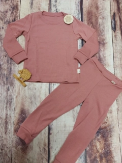 Zimní MERINO komplet / pyžamo Lambio - Dusty rose*