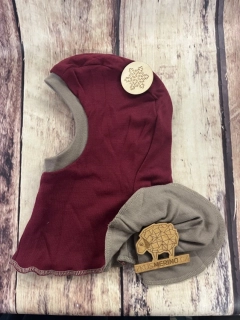 Zimní dvouvrstvá MERINO kukla Lambio - Javor/oříšek