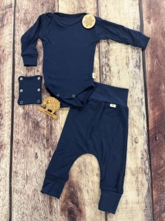 Rostoucí zimní MERINO komplet Lambio, DR - Navy*