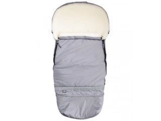 Šedý merino fusak do kočárku