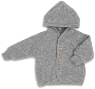 Merino fleece mikina Engel - Šedý melír