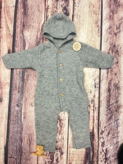 Merino fleece overal Engel - Šedý melír