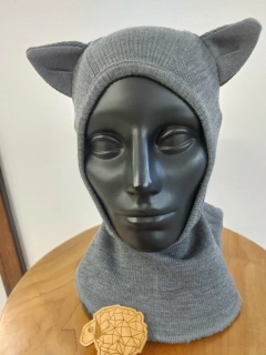 Merino kukla s oušky KITTY ManyMonths - Elephant Grey