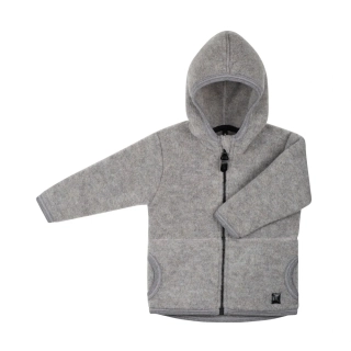 Merino-fleece bunda na zip Pure Pure - Moonrock