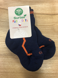 Surtex merino ponožky pro děti 90% - modré