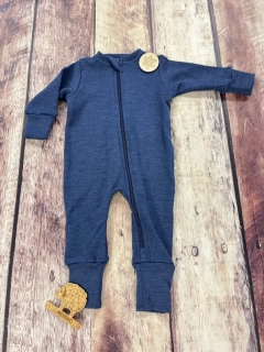 Rostoucí zimní MERINO overal Lambio, DR - Tmavě modrý melír