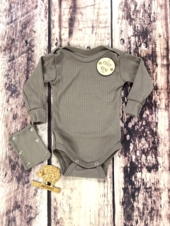 Rostoucí celoroční MERINO body Lambio, DR - Oříškové žebro*