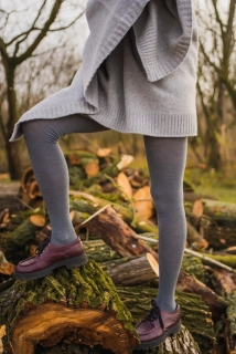 Dámské merino punčocháče Paterns - šedé