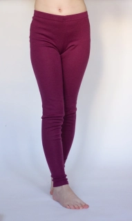 Merino/hedvábí junior legíny Engel - Orchidej